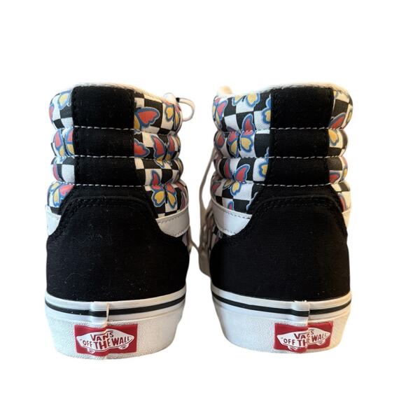 Vans SK8 Hi Filmore Butterfly Checkerboard Hi Top Shoes Womens 9 - Picture 6 of 8